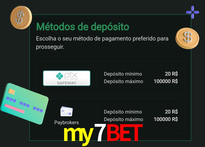 O cassino my7bet oferece uma grande variedade de métodos de pagamento
